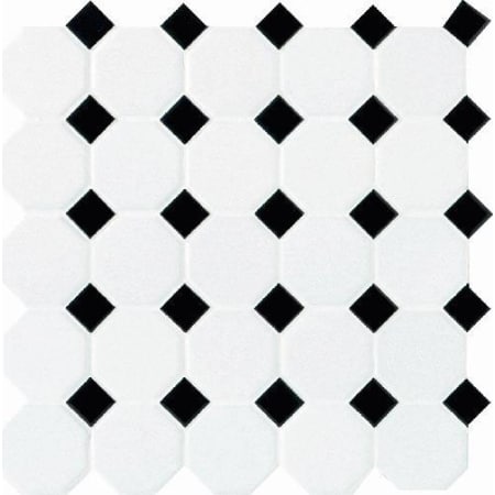 A large image of the Daltile 65012OCTMSP-SAMPLE White / Black