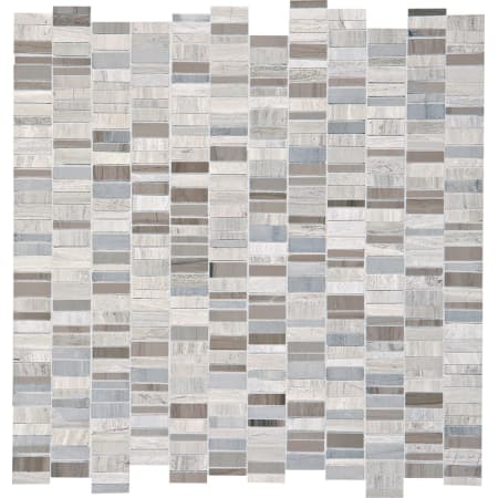 A large image of the Daltile DA1RANDMSP Chenille White / Silver Screen