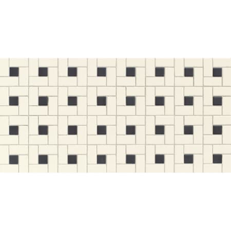 A large image of the Daltile DK21WINDMSP Biscuit with Black Dot