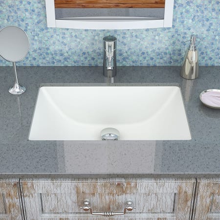 DecoLav 1402-CWH White Callensia® 20-1/4" Undermount Bathroom Sink with