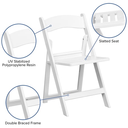 A large image of the Delacora FF-LE-L-FOLDING-CHAIRS Features