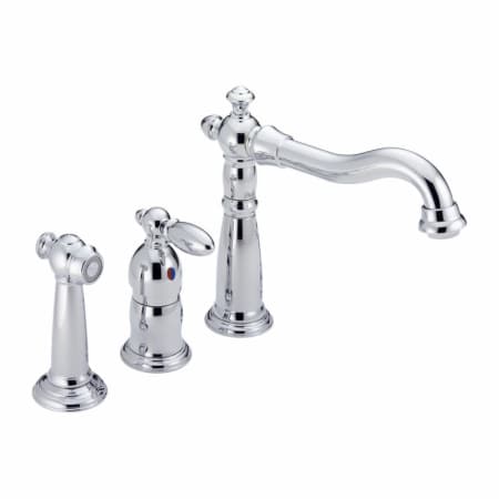 Delta 155-WF Chrome Single Handle Kitchen Faucet with Side ...