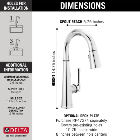 A large image of the Delta 9982-DST Infographic