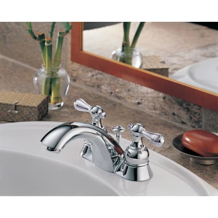 Delta 2530 Lhp Chrome Double Handle Centerset Bathroom Faucet Less