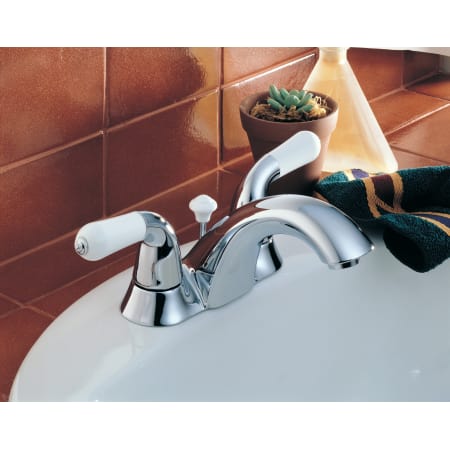 Delta 2530 Lhp Chrome Double Handle Centerset Bathroom Faucet Less