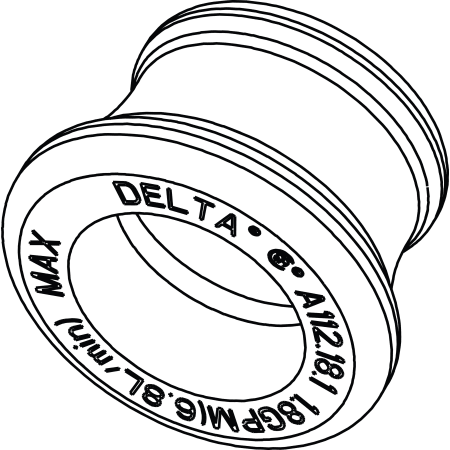 A large image of the Delta RP61342 Chrome