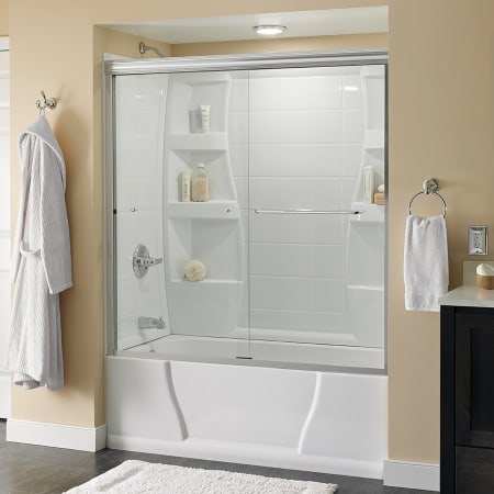 Semi Frameless Tub Door, Delta Frameless Sliding Shower Door