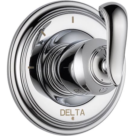 A large image of the Delta T11897-LHP Chrome Finish with French Curve Handle