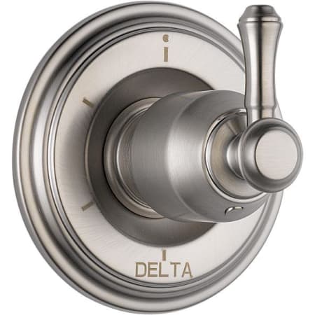 A large image of the Delta T11997-LHP Stainless Finish with Metal Lever Handle