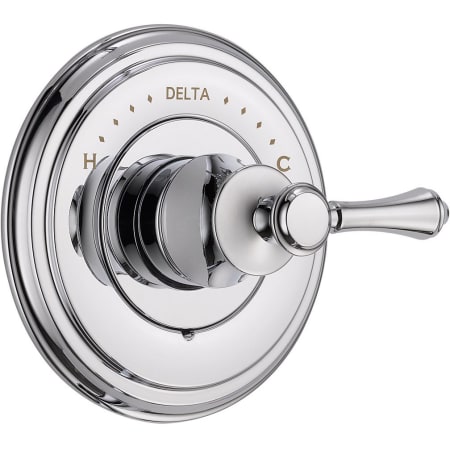 A large image of the Delta T14097-LHP Chrome Finish with Metal Lever Handle