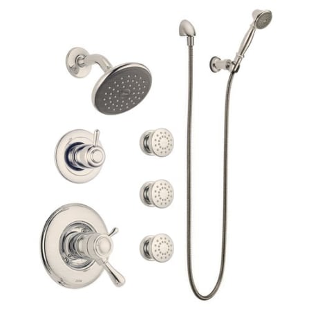 A large image of the Delta Leland Monitor 17 Series Shower System Brilliance Stainless