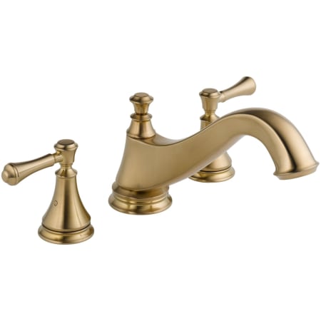 A large image of the Delta T2795-LHP Champagne Bronze Finish with Metal Lever Handle