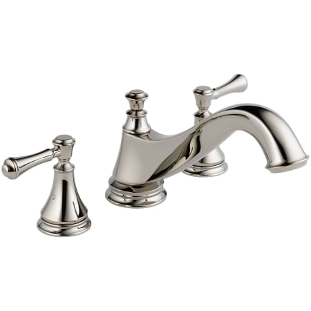 A large image of the Delta T2795-LHP Polished Nickel Finish with Metal Lever Handle