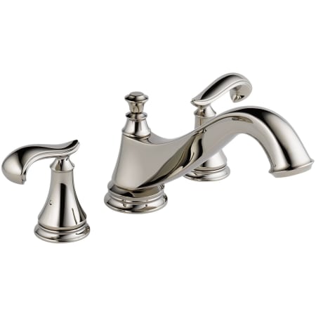 A large image of the Delta T2795-LHP Polished Nickel Finish with French Curve Handle