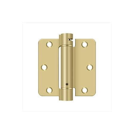A large image of the Deltana DSH35R4 Polished Brass / Brushed Brass