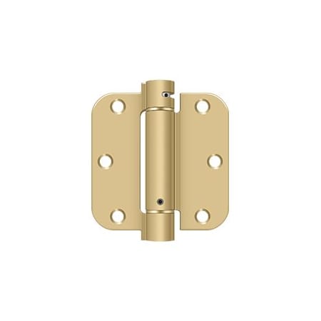 A large image of the Deltana DSH35R5 Polished Brass / Brushed Brass