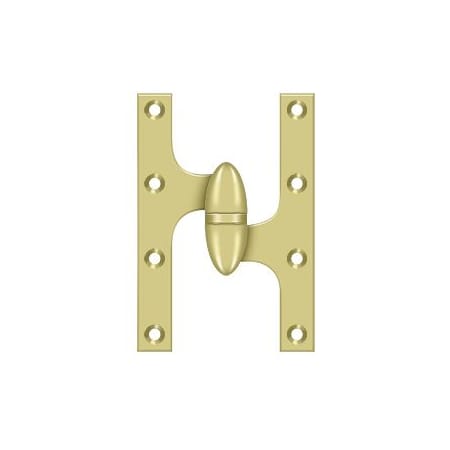 A large image of the Deltana OK6040B-R Polished Brass