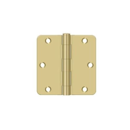 A large image of the Deltana S35R4BK Bright Brass / Satin Brass