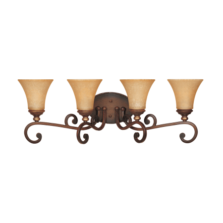 A large image of the Designers Fountain 81504 Burnished Walnut with Gold