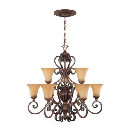 A large image of the Designers Fountain 81589 Burnished Walnut with Gold