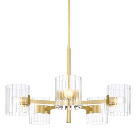 A large image of the Designers Fountain D284C-5CH Brushed Gold