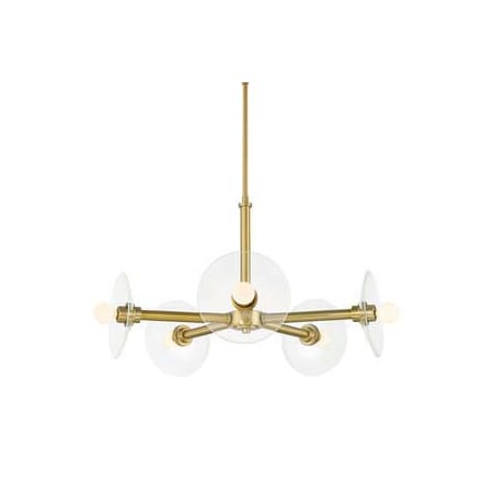 A large image of the Designers Fountain D294C-5CH Brushed Gold