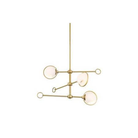 A large image of the Designers Fountain D296C-3CH Brushed Gold
