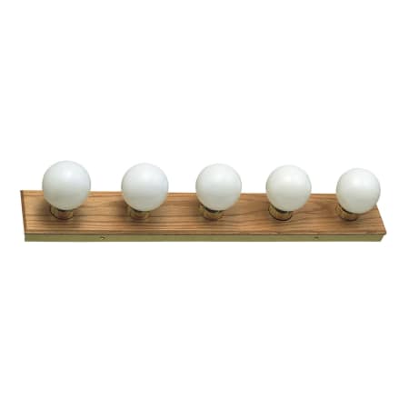 Design House 500215 Honey Oak Strip Light Traditional Classic 5 Light Ambient Lighting Bathroom Vanity Fixture With Honey Oak Back Plate Lightingdirect Com