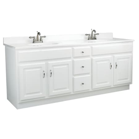 Design House 541086 White Concord 72" Wood Vanity Cabinet ...