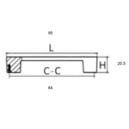 A large image of the Design House 182592 Dimensions