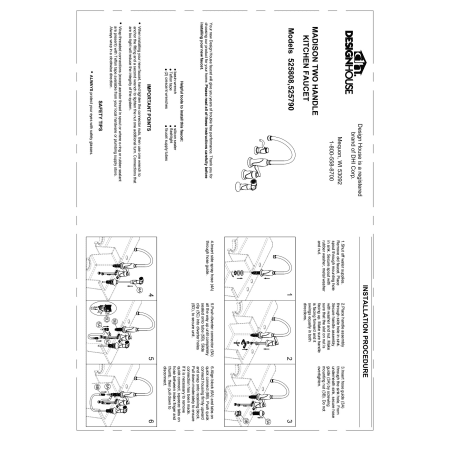 Design House 525790 Oil Rubbed Bronze Single Handle Kitchen Faucet