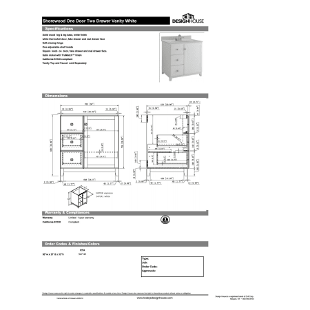 A large image of the Design House 547141 Design House 547141