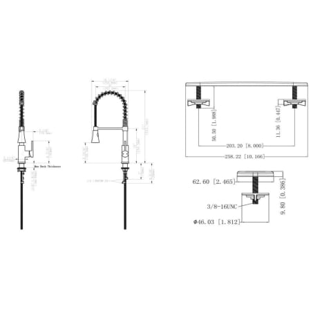 A large image of the Design House 562579 Dimensions