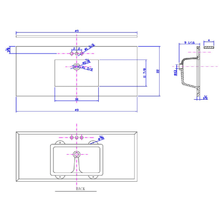 A large image of the Design House 563601 Design House-563601-Dimensional Drawing