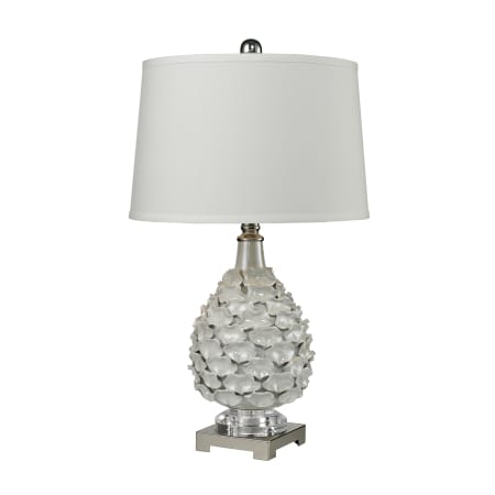 A large image of the Dimond Lighting D2599 White Pearlescent Glaze / Polished Nickel
