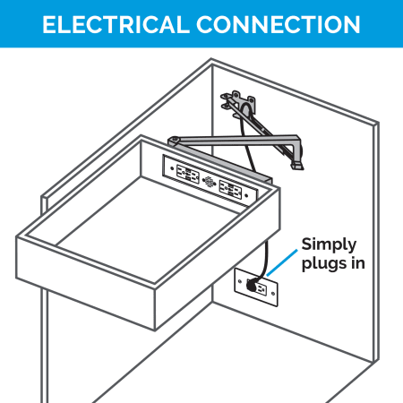 A large image of the Docking Drawer 2012-266 Docking Drawer Electrical Connection
