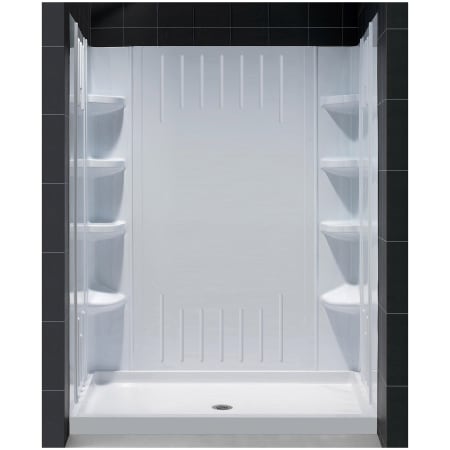 A large image of the DreamLine DL-6146 White / Center Drain