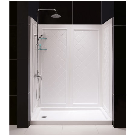 A large image of the DreamLine DL-6190 White / Left Drain