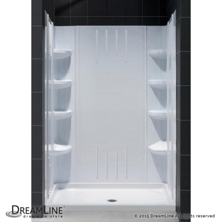 A large image of the DreamLine DL-6197 White / Center Drain