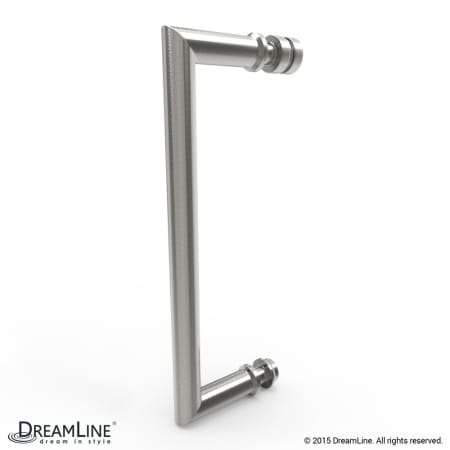 A large image of the DreamLine DL-6204L-CL Dreamline-DL-6204L-CL-Handle Close Up in Brushed Nickel