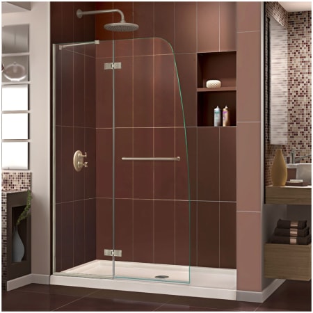 A large image of the DreamLine DL-6521C Brushed Nickel with Biscuit Base