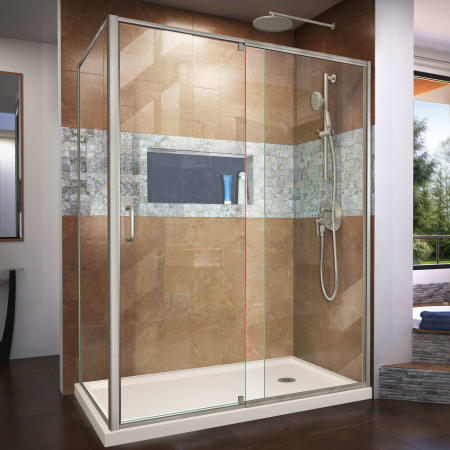 A large image of the DreamLine DL-6720R Brushed Nickel with Biscuit Base