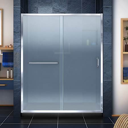 A large image of the DreamLine DL-6970C-F Chrome with Black Base