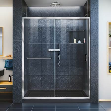 A large image of the DreamLine DL-6973C Chrome with Black Base