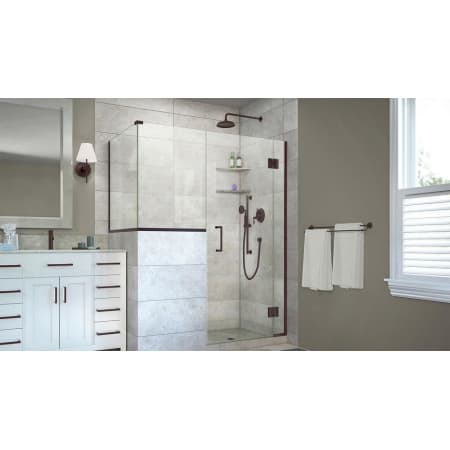 A large image of the DreamLine E129243640 Dreamline-E129243640-Full Shot in Oil Rubbed Bronze