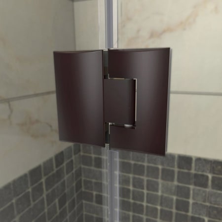 A large image of the DreamLine E129243640 Dreamline-E129243640-Hinge in Oil Rubbed Bronze