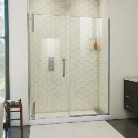 A large image of the DreamLine SDAD56W720VXX Brushed Nickel