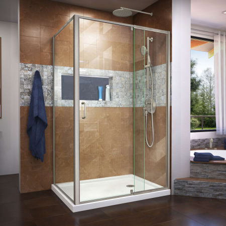 A large image of the DreamLine SHDR2234420RT Brushed Nickel