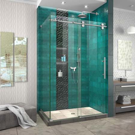 A large image of the DreamLine SHEN-6132482 Brushed Stainless Steel