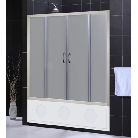 A large image of the DreamLine SHDR-1160586-FR Brushed Nickel / Frosted Glass
